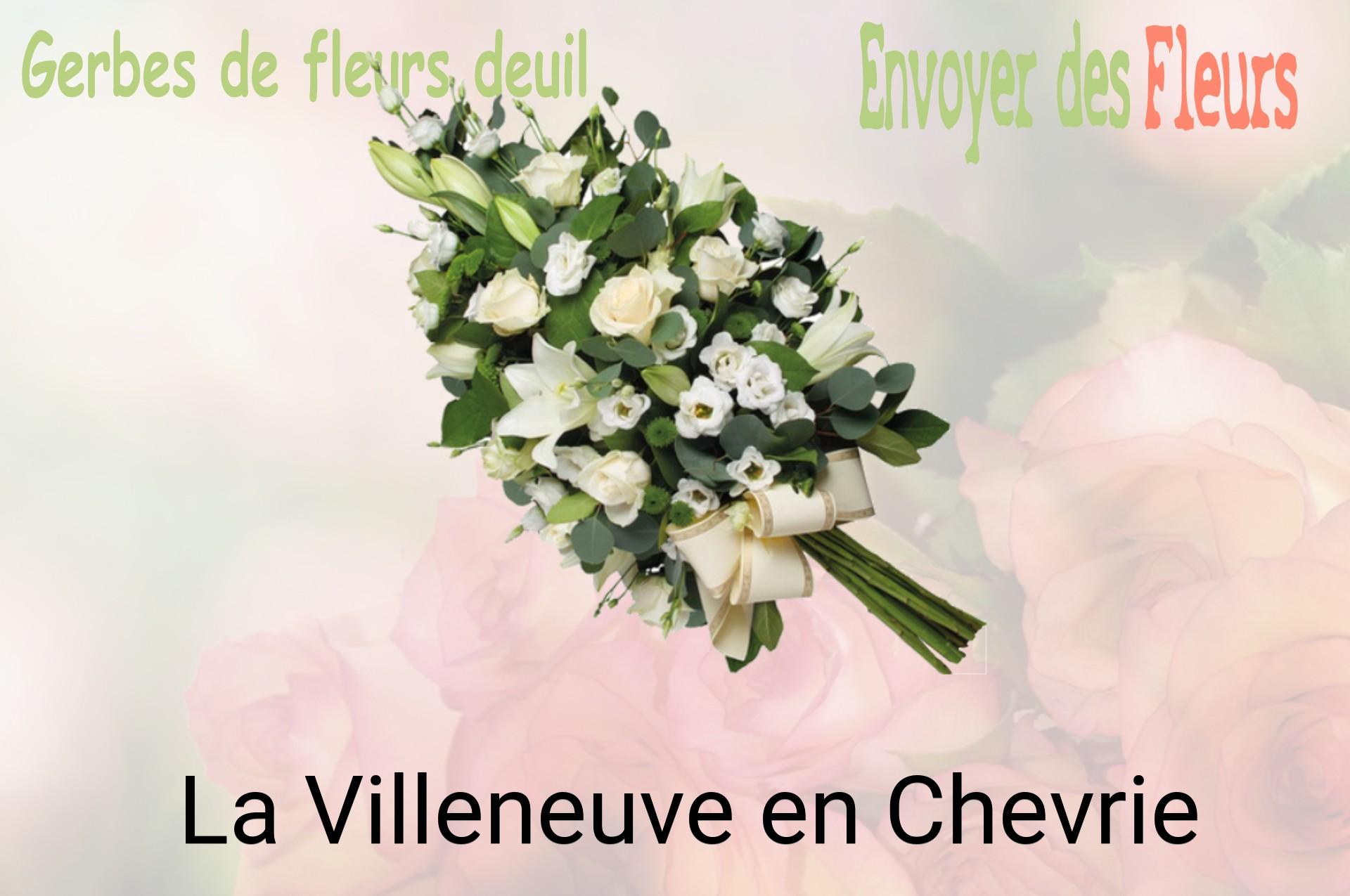 Gerbe de fleurs de deuil livrée à La Villeneuve-en-Chevrie
